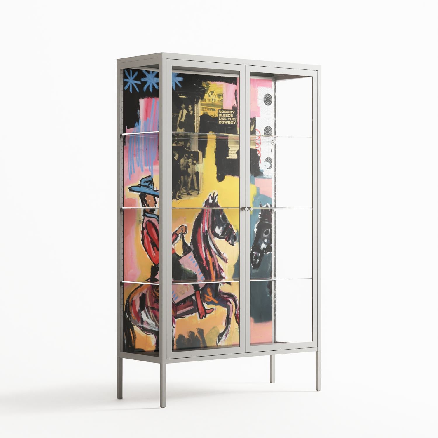 Deadlock - Cabinet - Caitlin Flood-Molyneux - Chalk - Clear glass