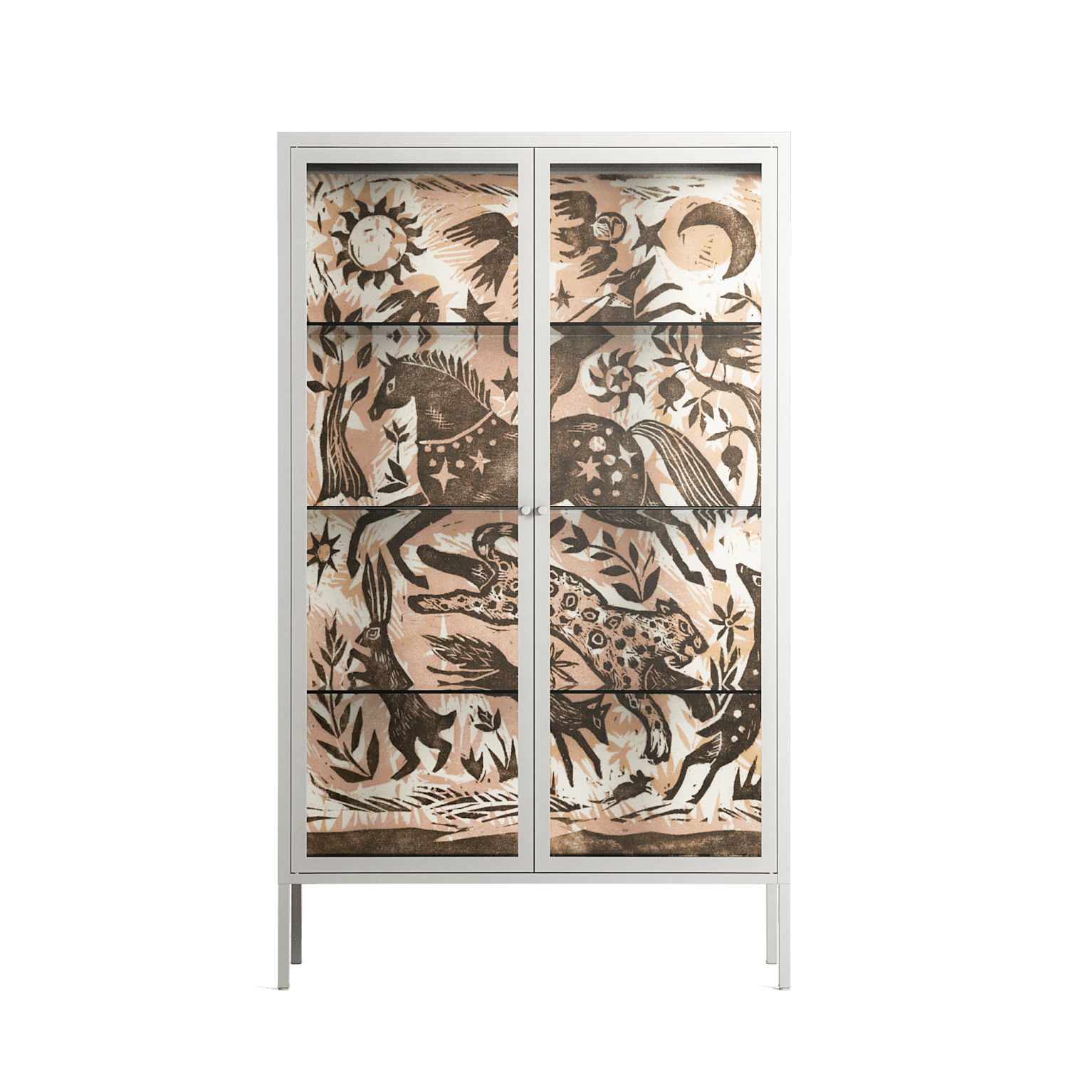 Delight Pink - Cabinet - Diana Catchpole - Chalk - Clear glass