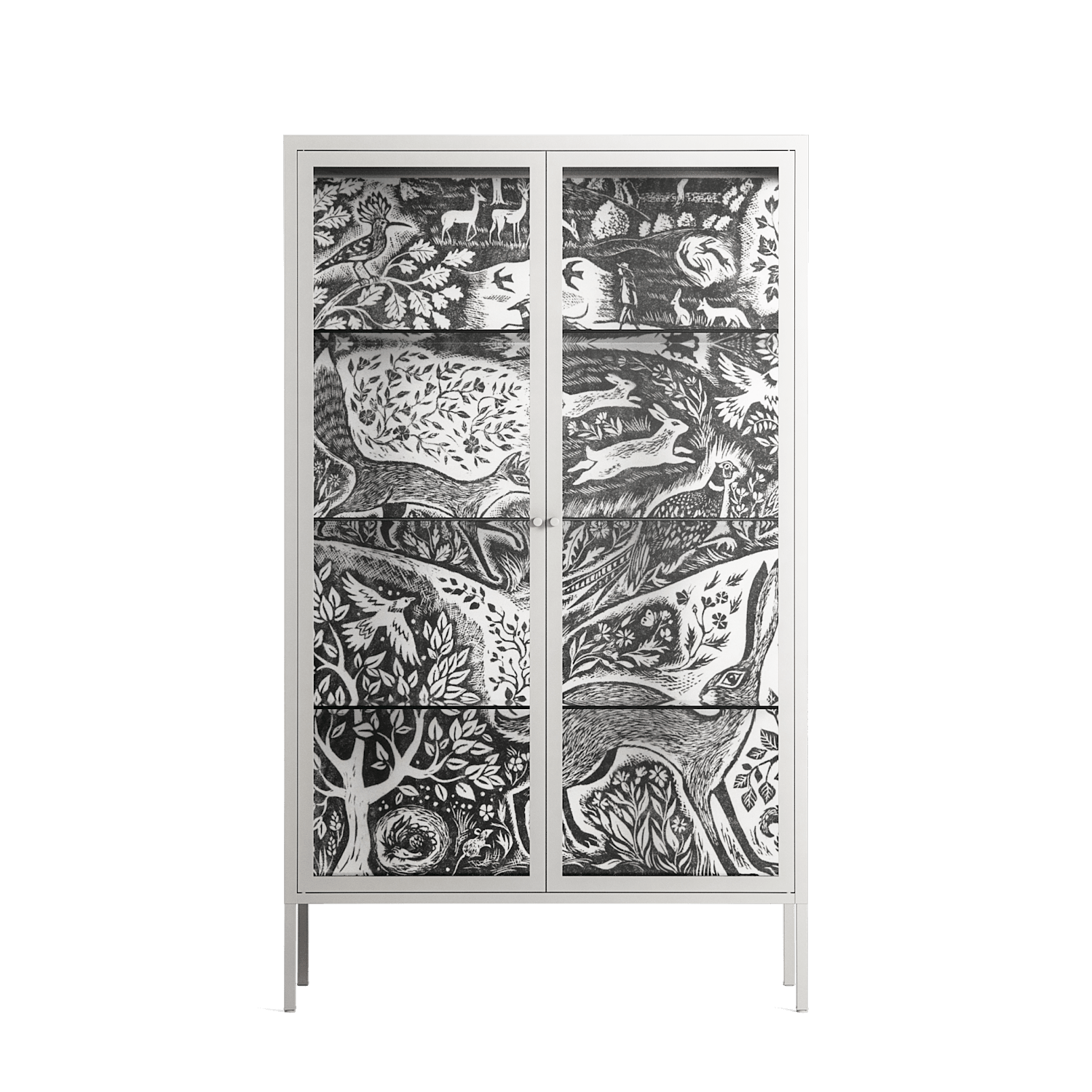 Flight Of Fancy - Cabinet - Diana Catchpole - Chalk - Clear glass