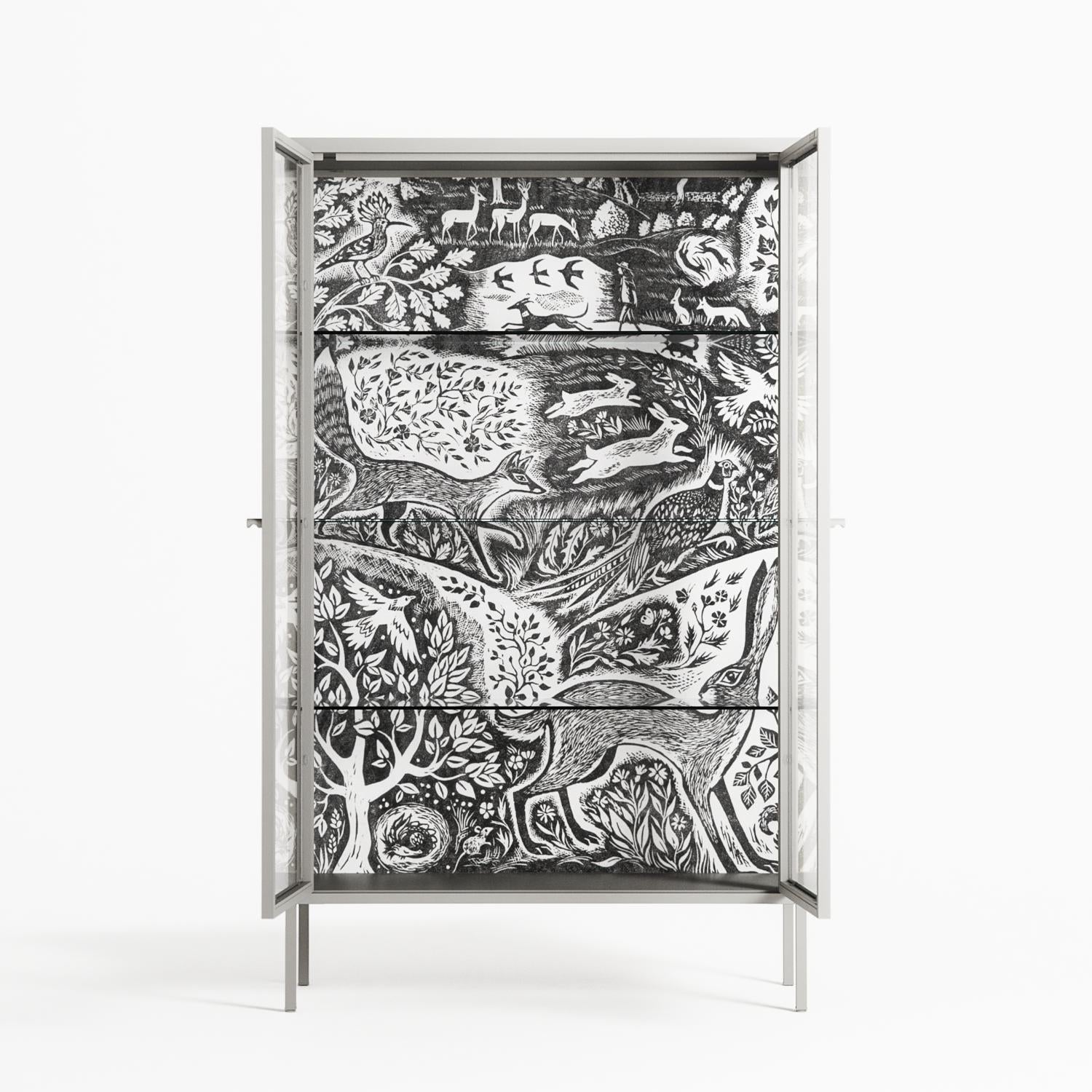 Flight Of Fancy - Cabinet - Diana Catchpole - Chalk - Clear glass