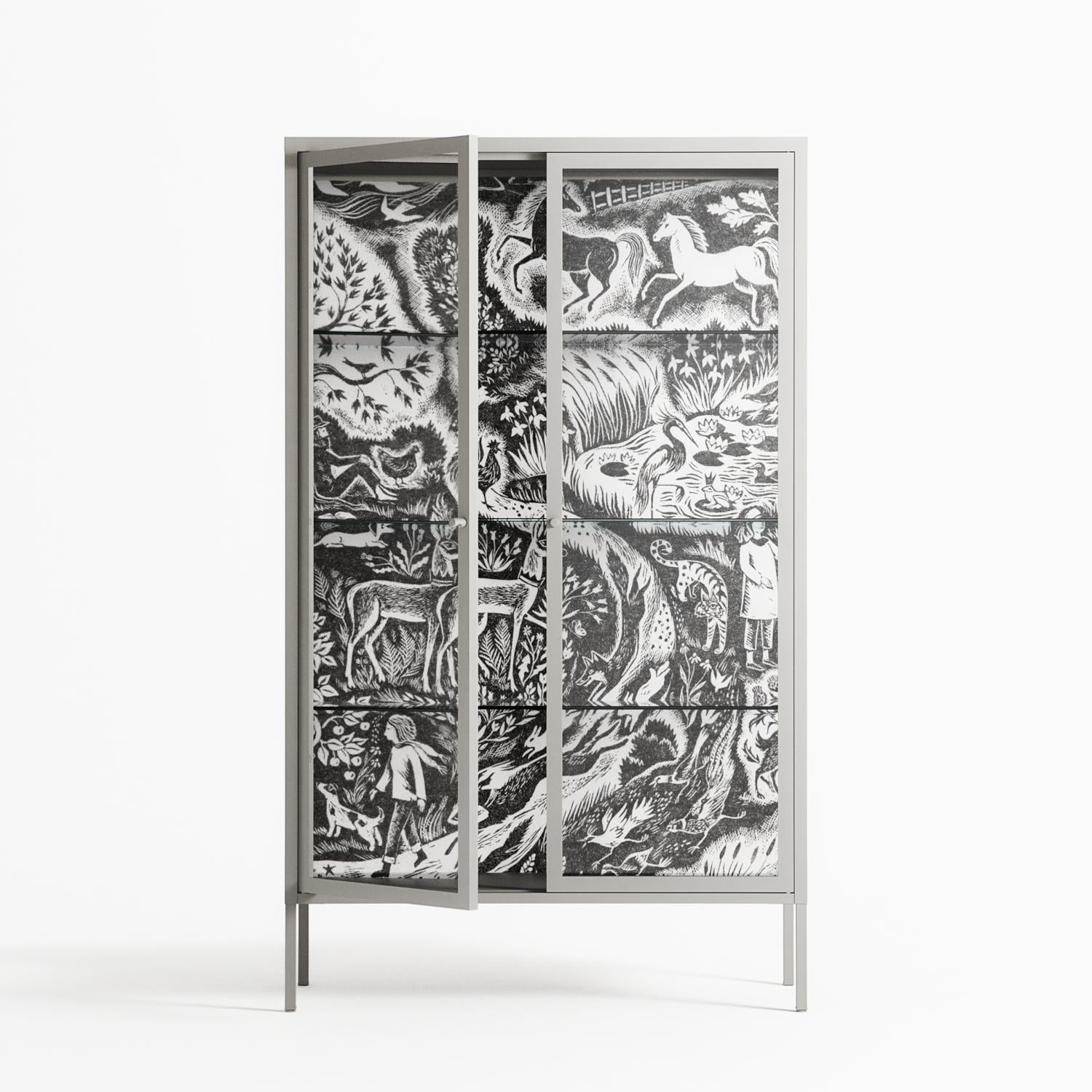 Flight Of Fancy 3 - Cabinet - Diana Catchpole - Chalk - Clear glass