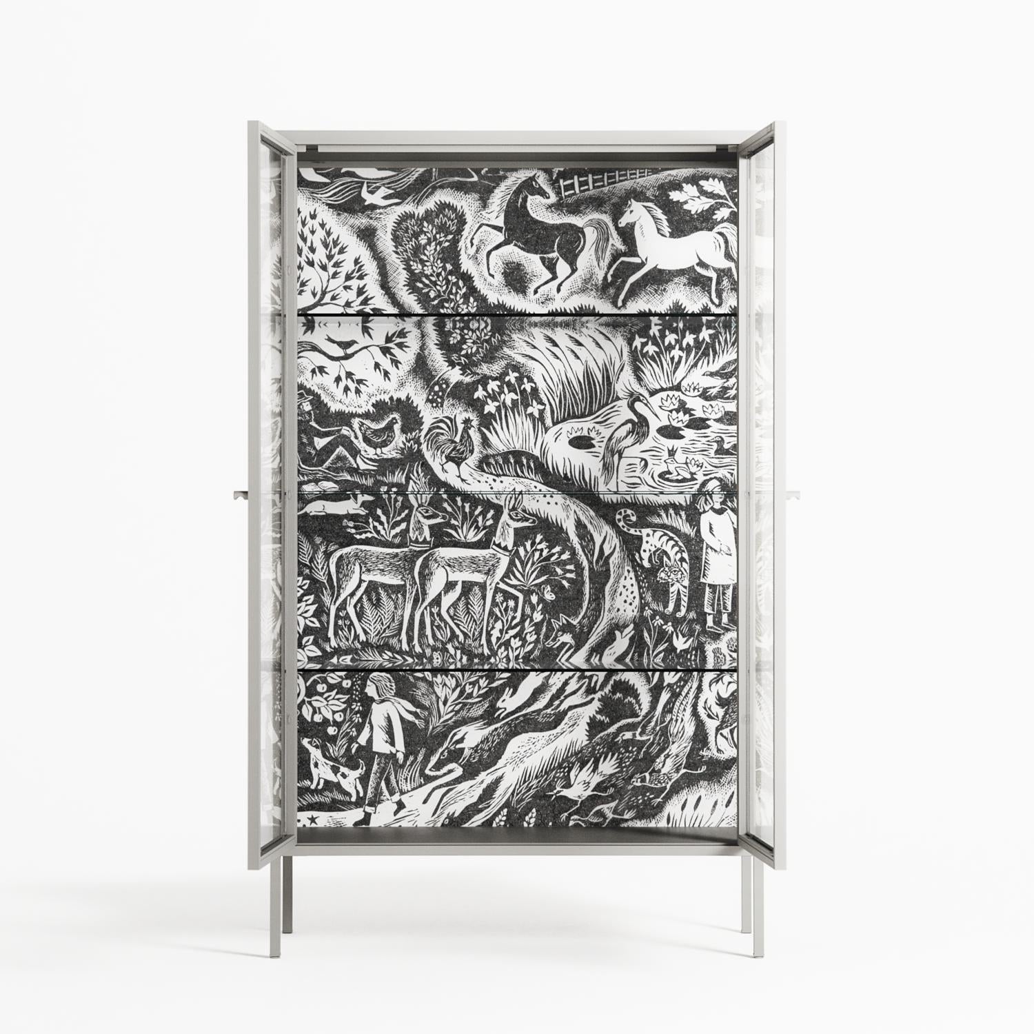 Flight Of Fancy 3 - Cabinet - Diana Catchpole - Chalk - Clear glass