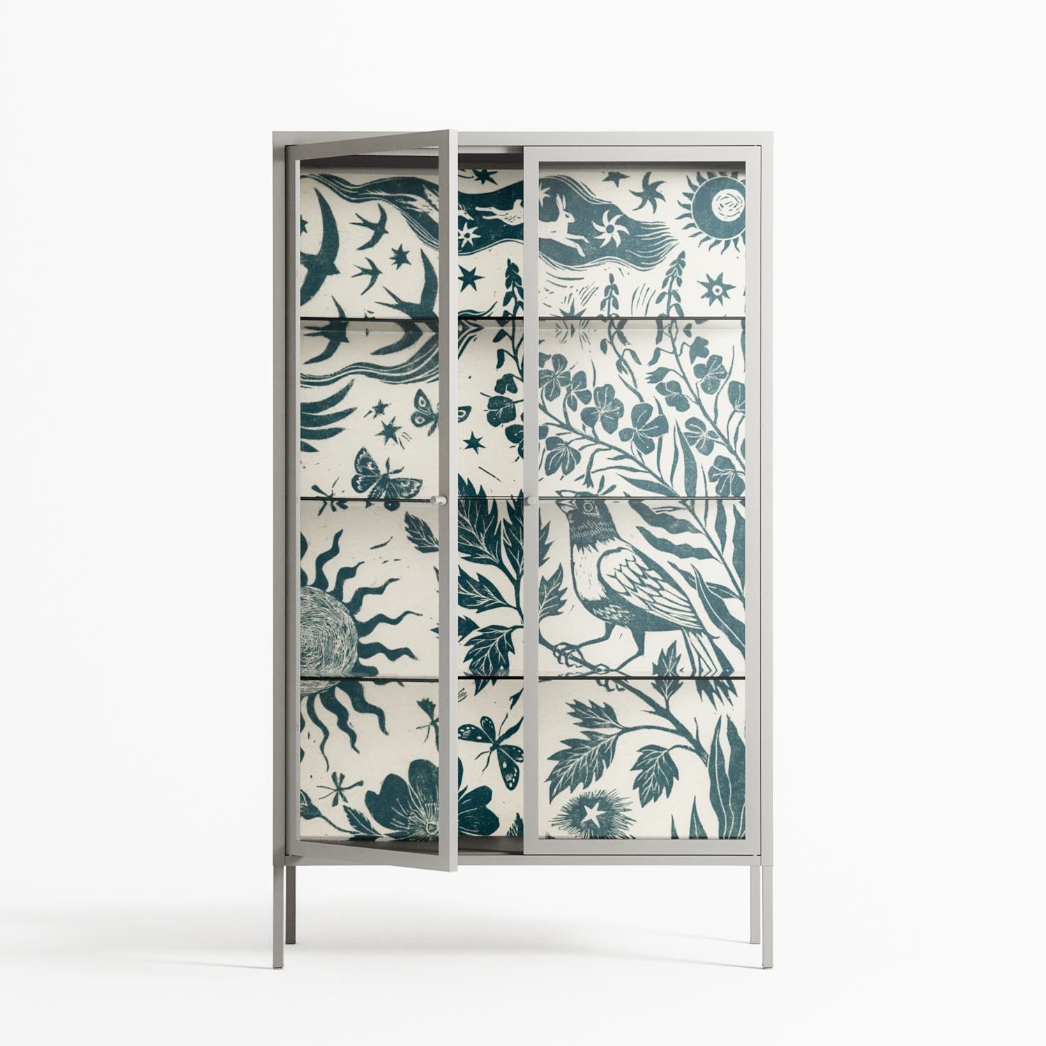 Ode to Summer 3 - Cabinet - Diana Catchpole - Chalk - Clear glass