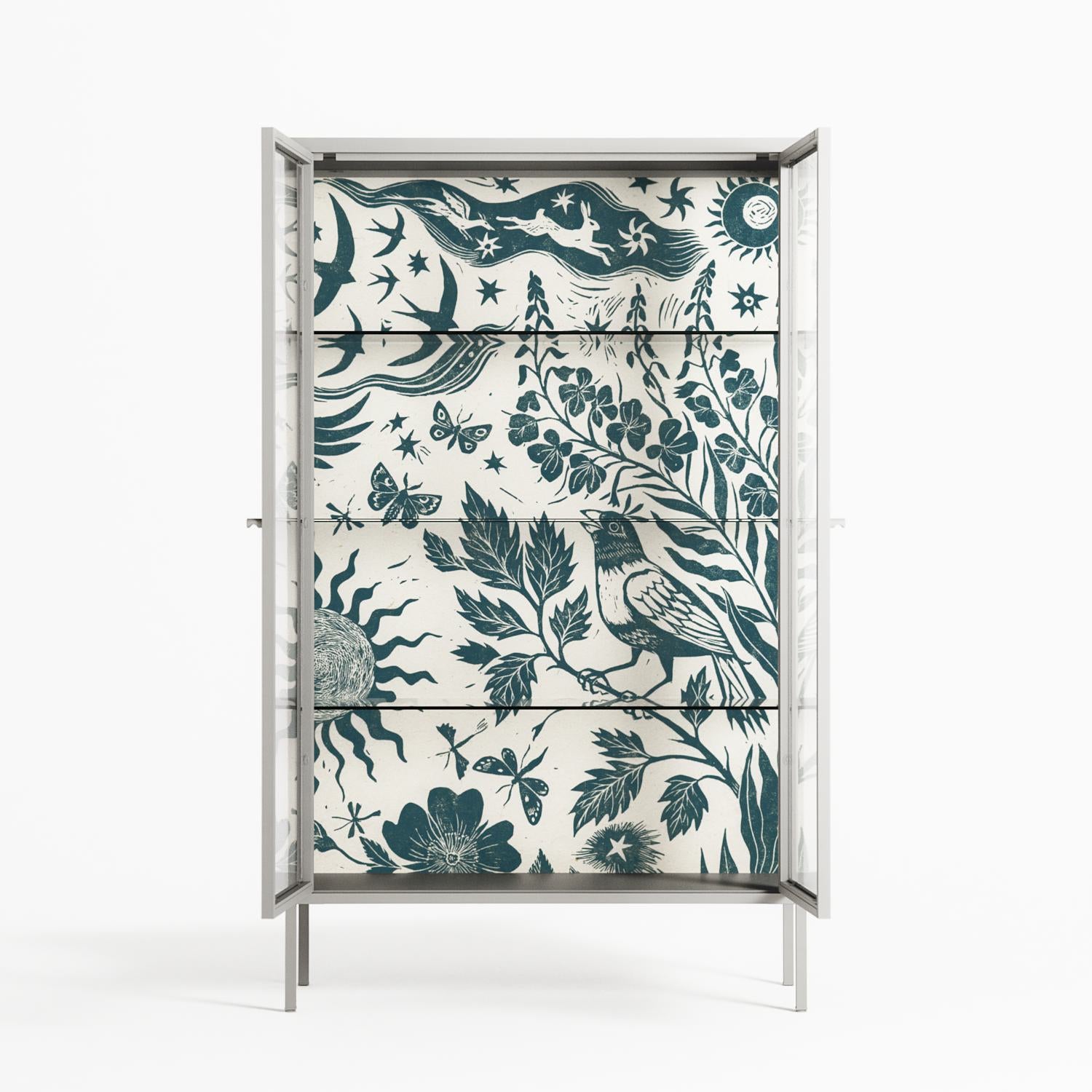Ode to Summer 3 - Cabinet - Diana Catchpole - Chalk - Clear glass