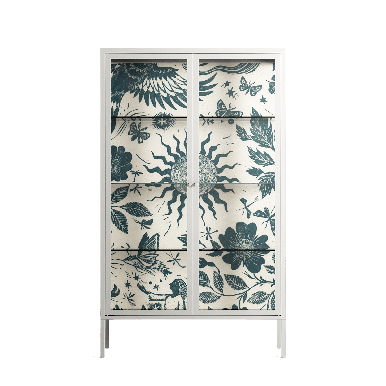 Ode to Summer 6 - Cabinet - Diana Catchpole - Chalk - Clear glass