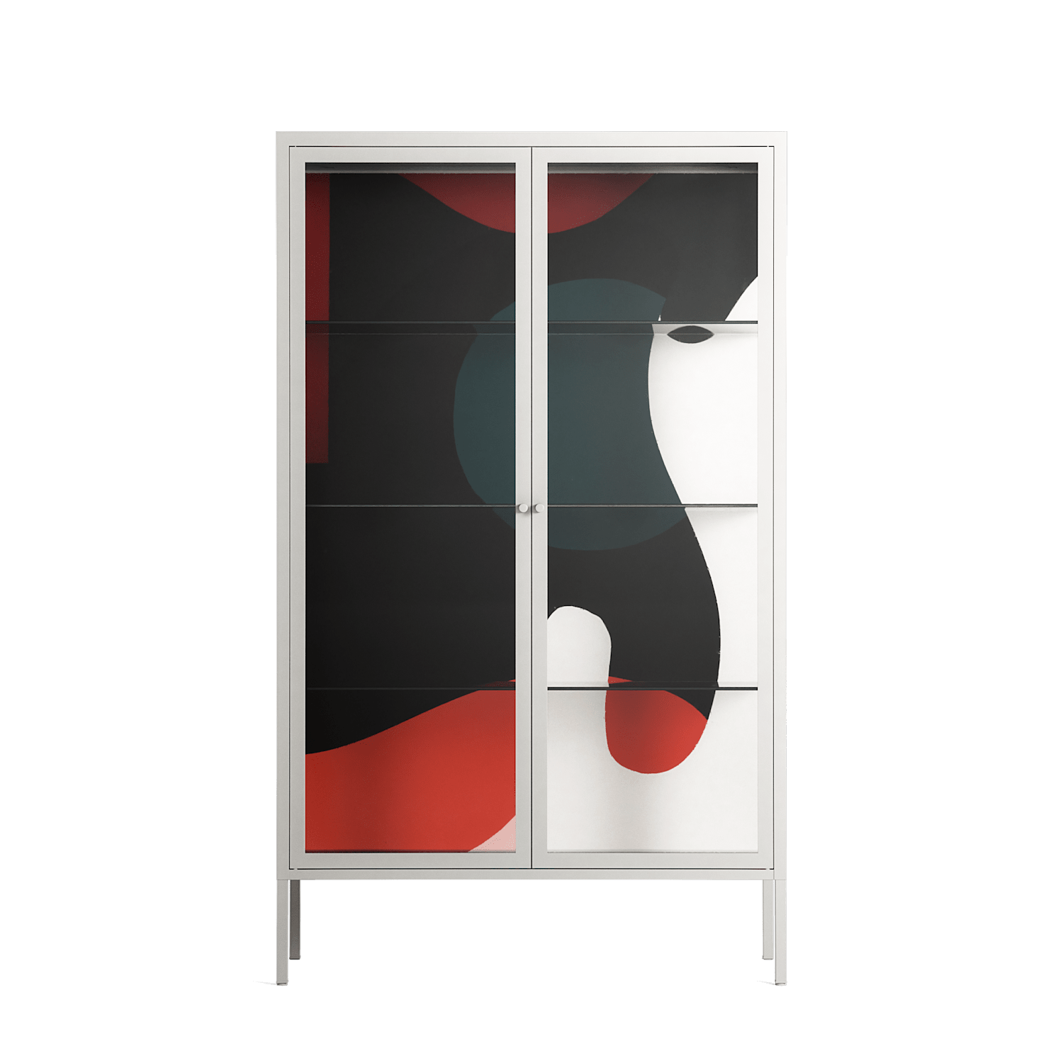Plume - Cabinet - Rikki Hewitt - Chalk - Clear glass