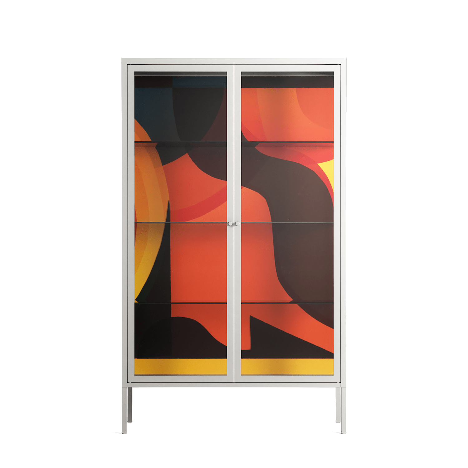 Swift - Cabinet - Rikki Hewitt - Chalk - Clear glass