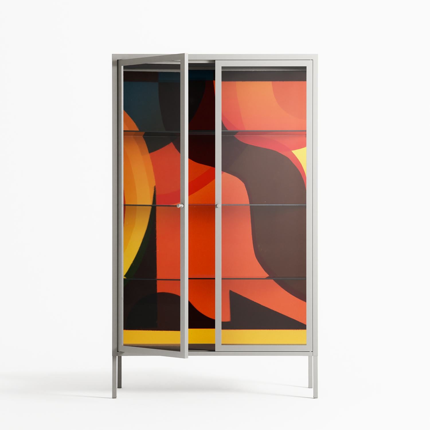 Swift - Cabinet - Rikki Hewitt - Chalk - Clear glass