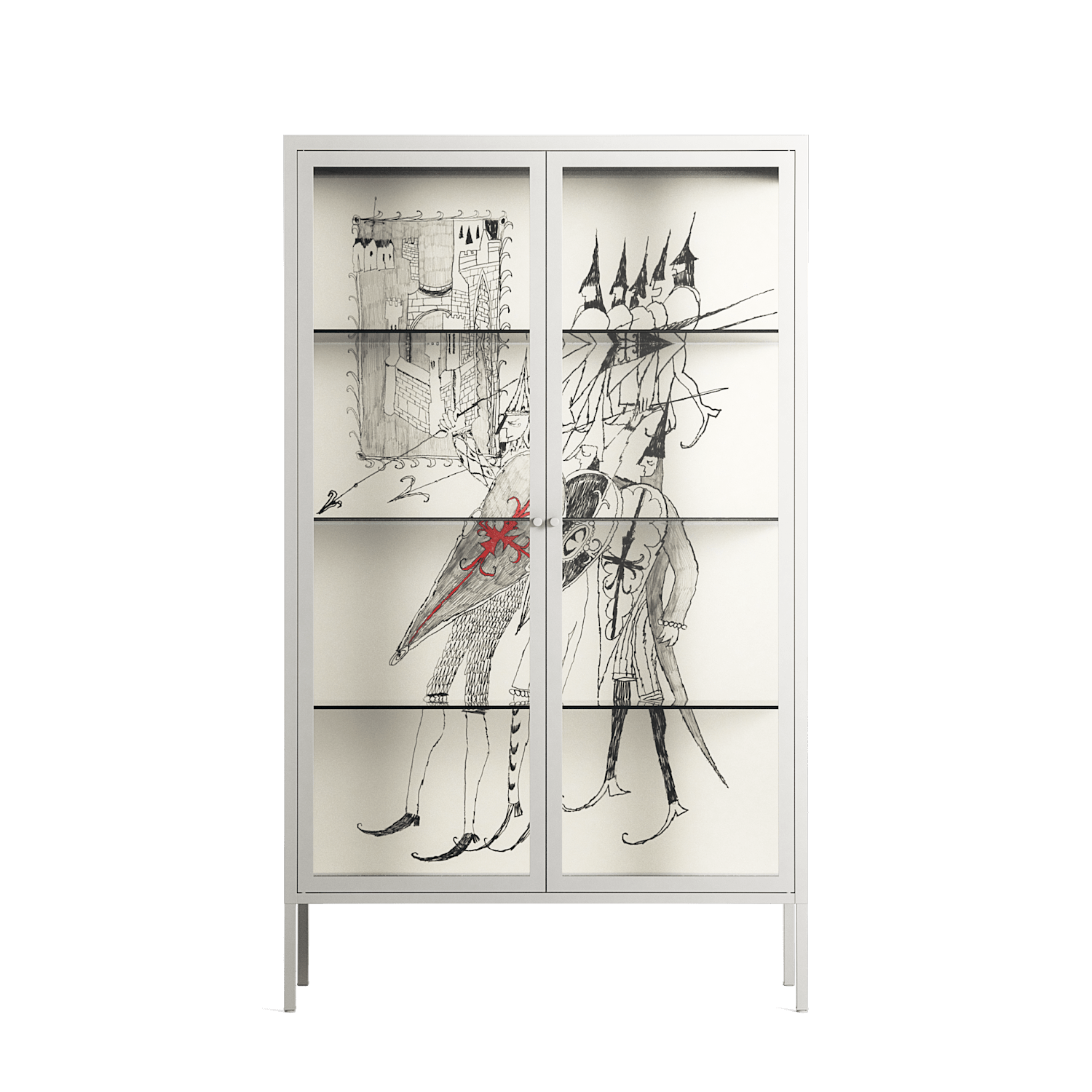 Bayeux - Cabinet - Naia Escribano - Chalk - Clear glass