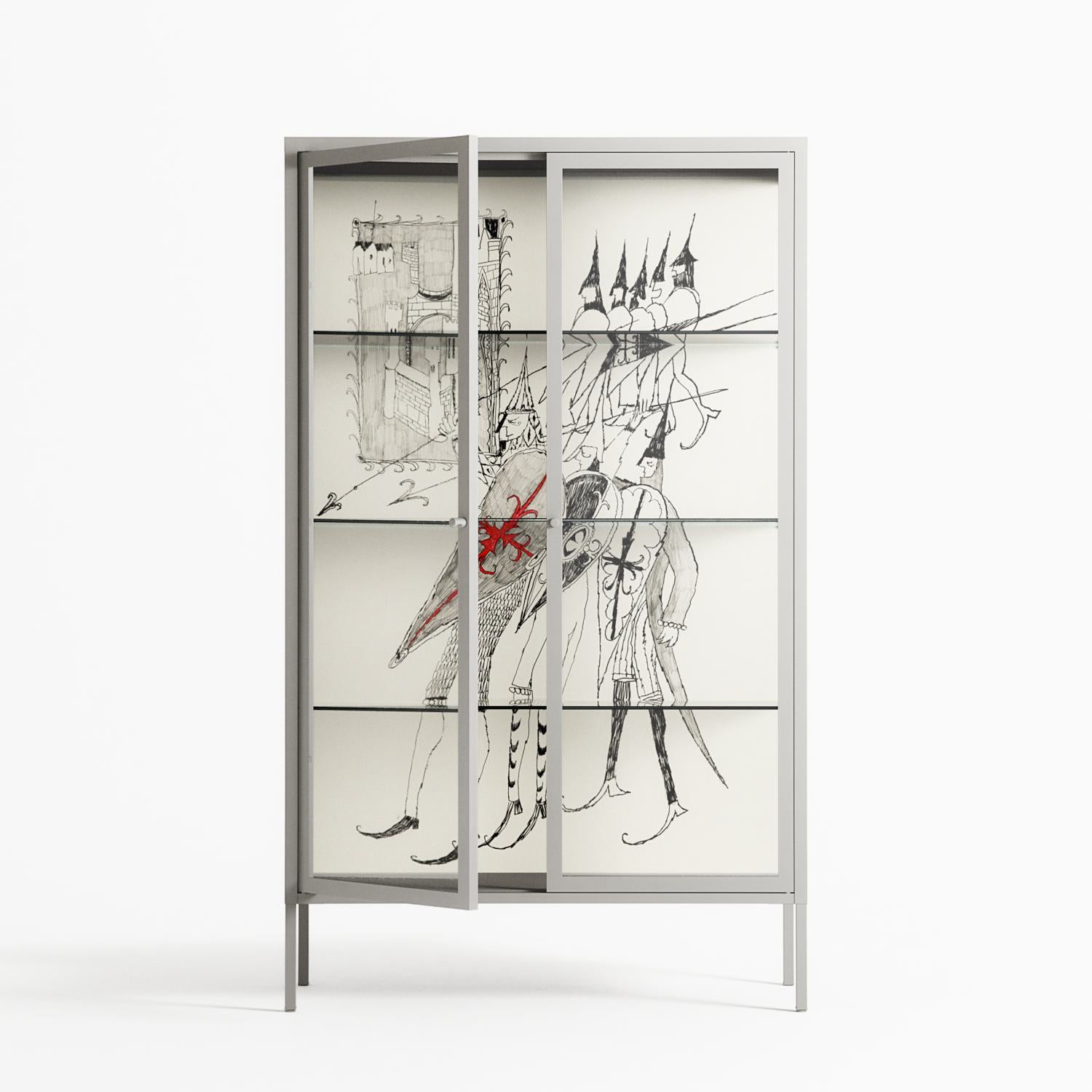 Bayeux - Cabinet - Naia Escribano - Chalk - Clear glass