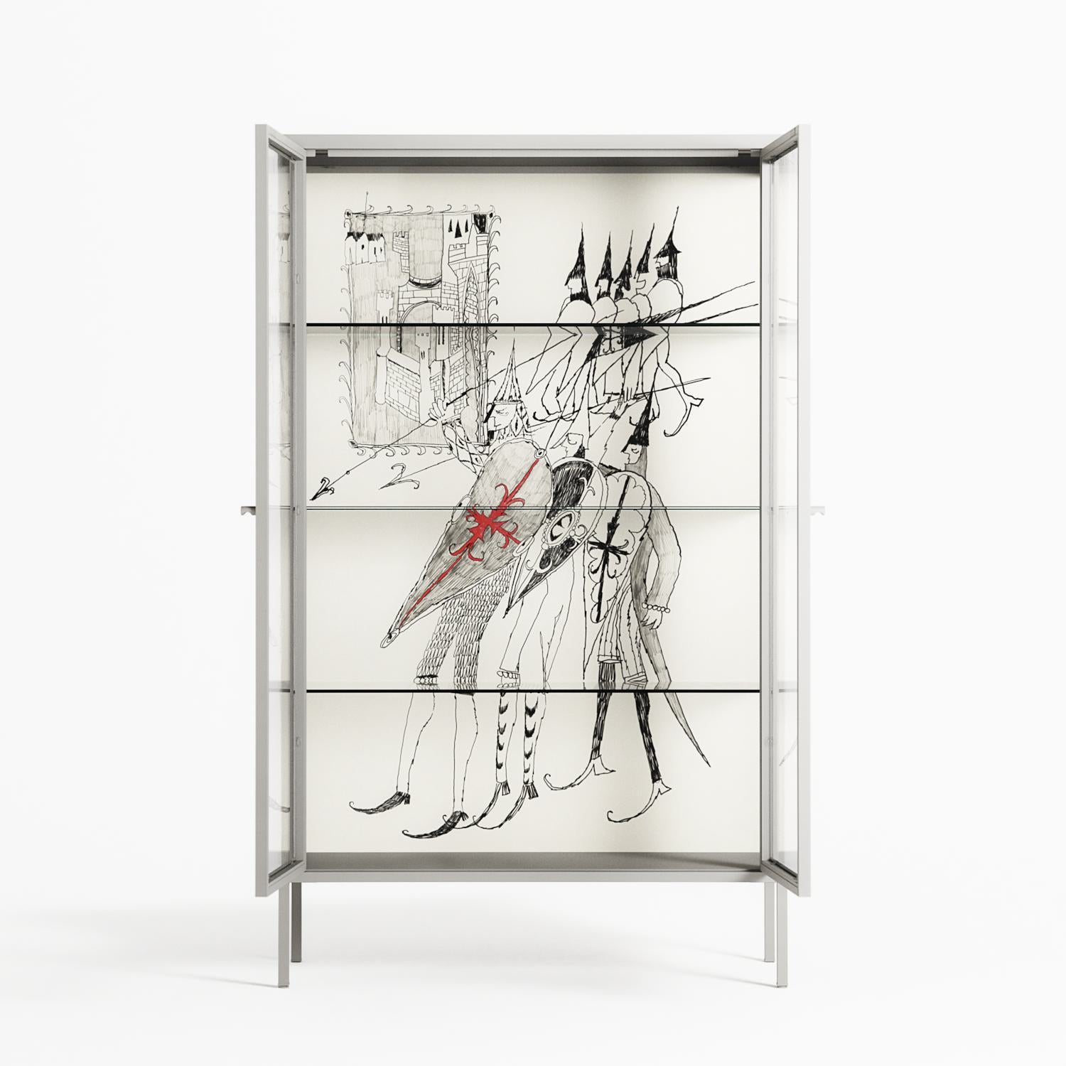 Bayeux - Cabinet - Naia Escribano - Chalk - Clear glass