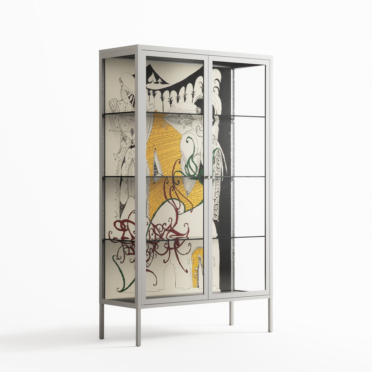 Knights - Cabinet - Naia Escribano - Chalk - Clear glass