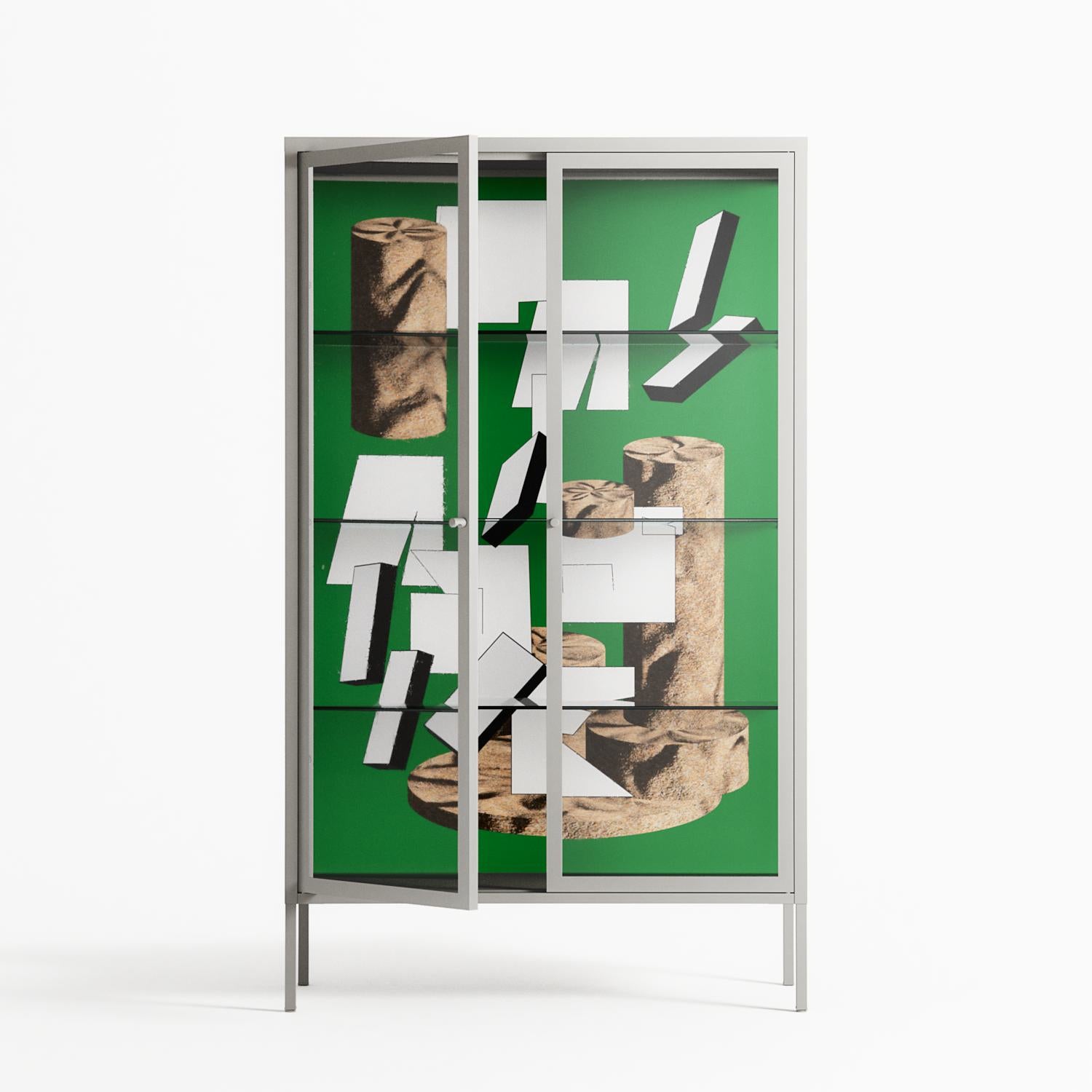 Paisaje - Cabinet - Naia Escribano - Chalk - Clear glass