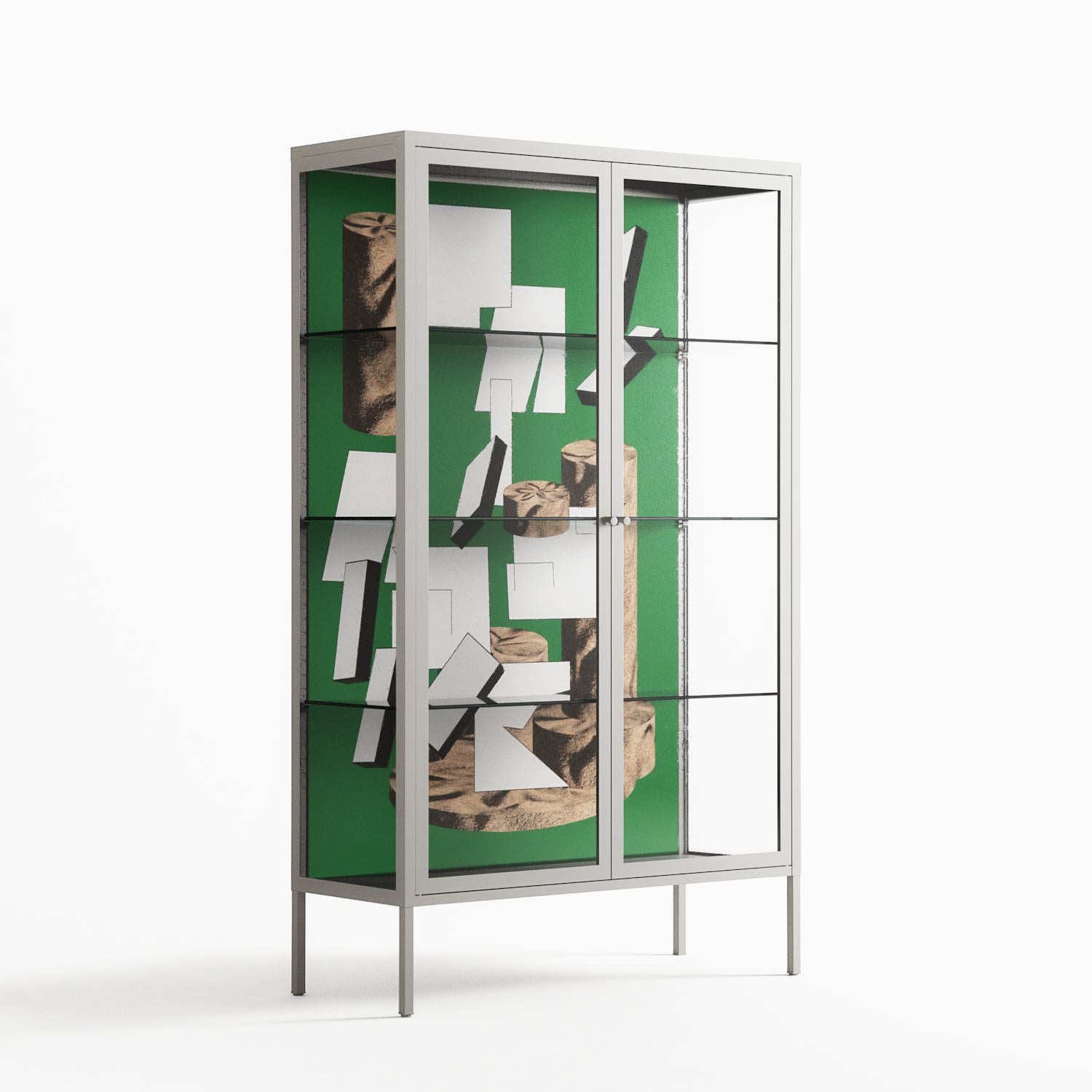 Paisaje - Cabinet - Naia Escribano - Chalk - Clear glass