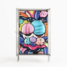 Sansone - Cabinet - Maddalena Fanfani - Chalk - Clear glass
