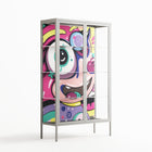 HappyFe - Cabinet - Maddalena Fanfani - Chalk - Clear glass