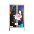 Chained To Perception - Cabinet - Mathilda Kienast - Chalk - Clear glass