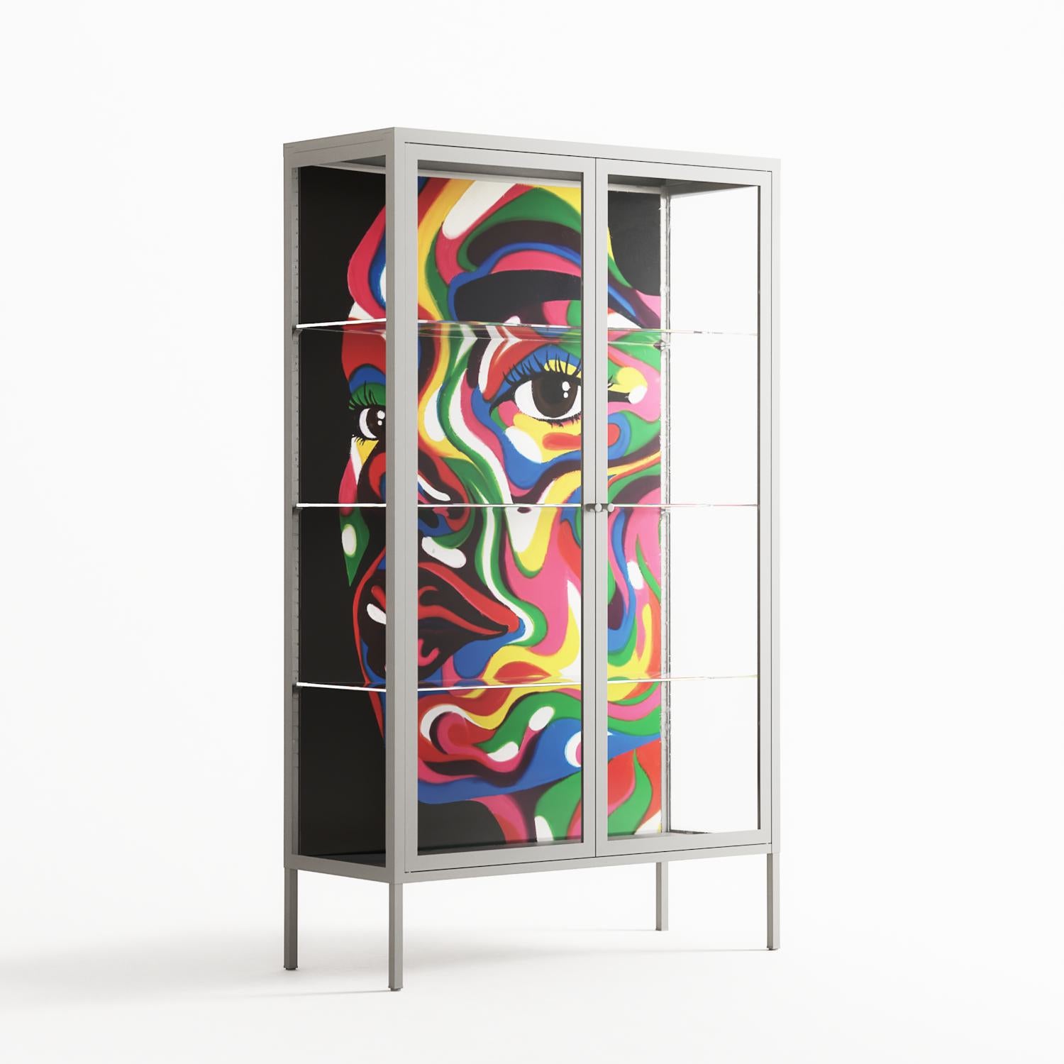 Orbiting Around Herself - Cabinet - Mathilda Kienast - Chalk - Clear glass