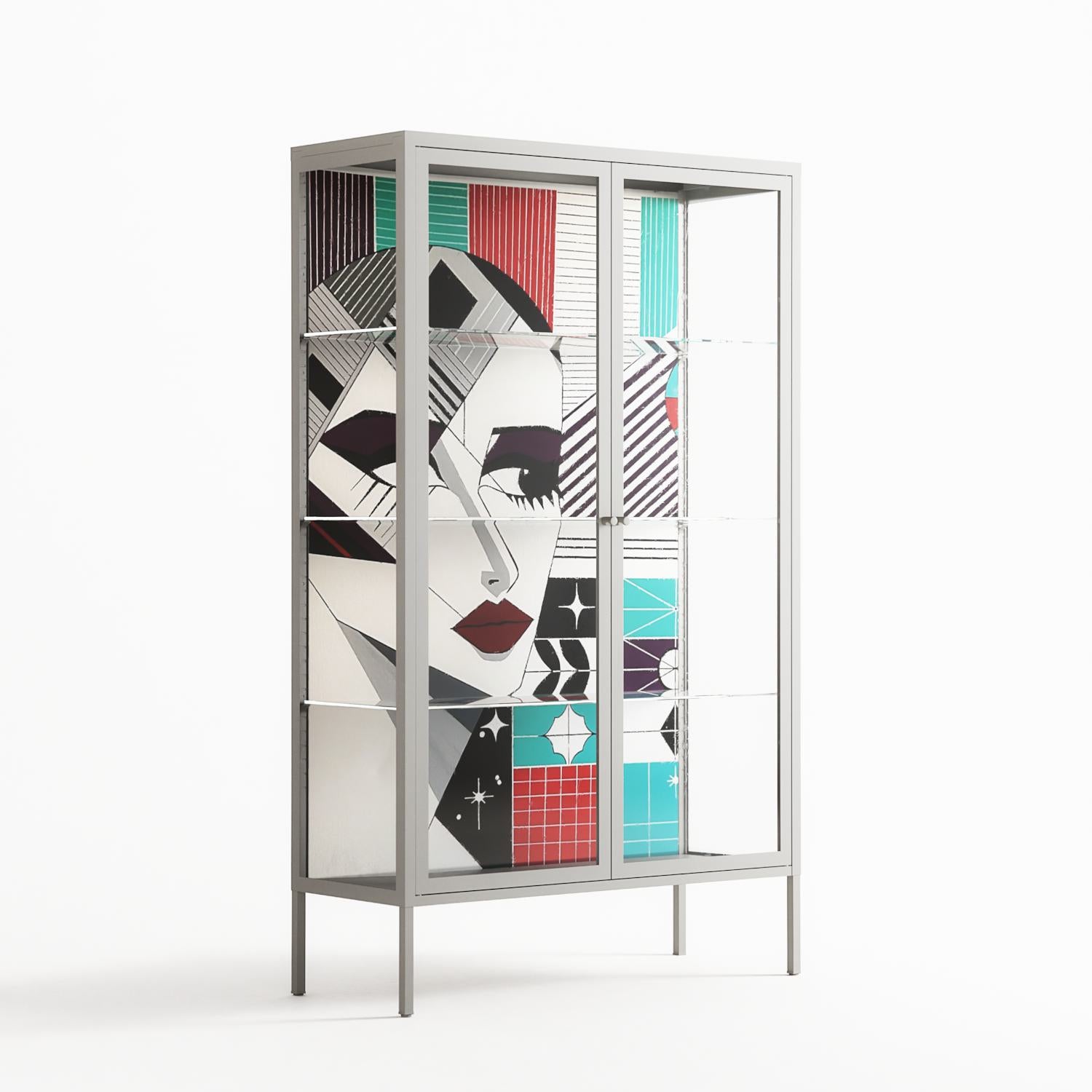 The Dessolution - Cabinet - Mathilda Kienast - Chalk - Clear glass