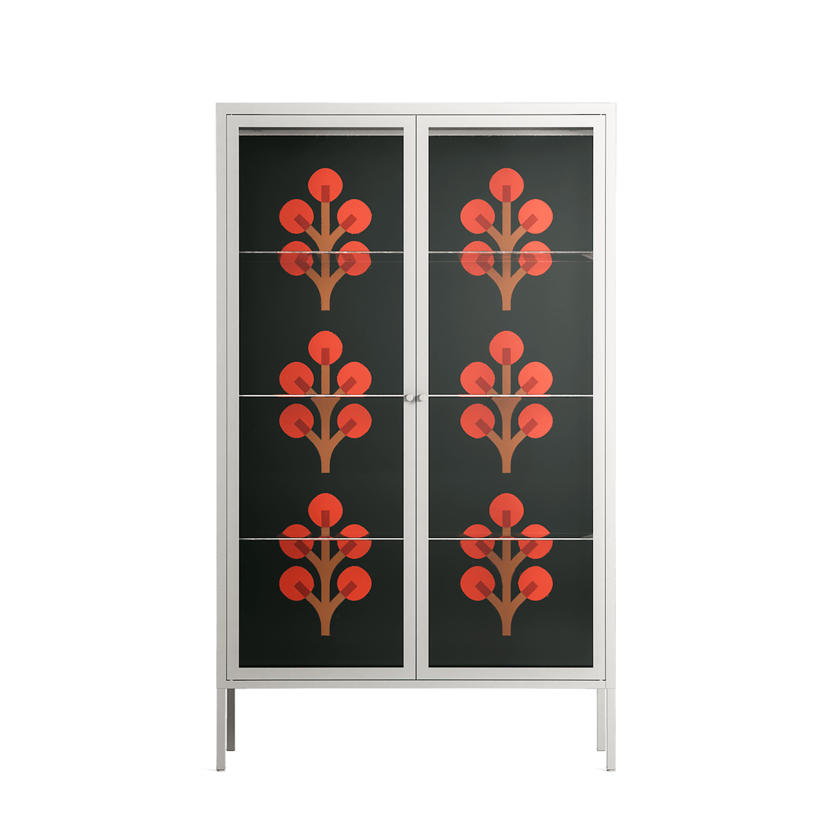 Berry Branch - Cabinet - Ethan Fender - Chalk - Clear glass