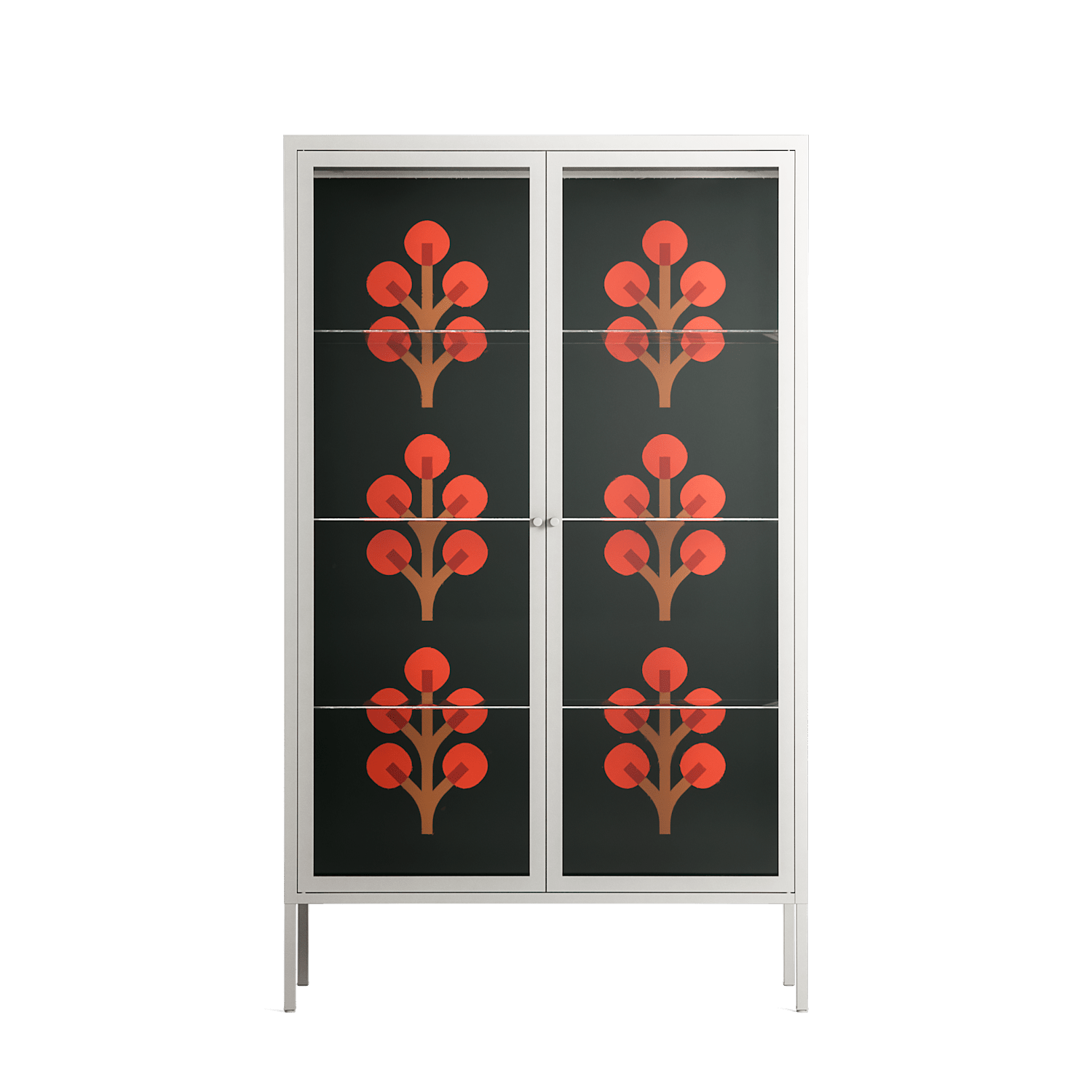 Berry Branch - Cabinet - Ethan Fender - Chalk - Clear glass