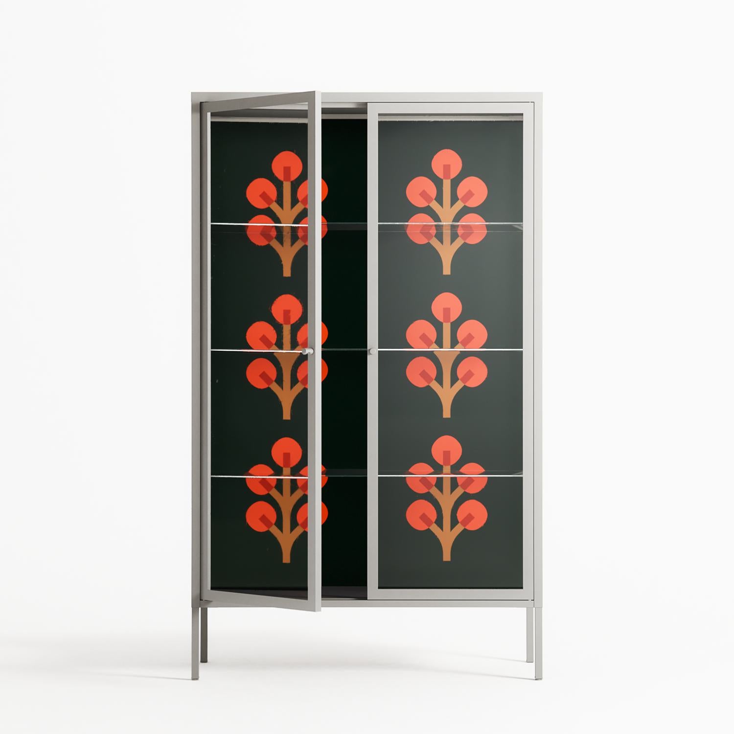 Berry Branch - Cabinet - Ethan Fender - Chalk - Clear glass