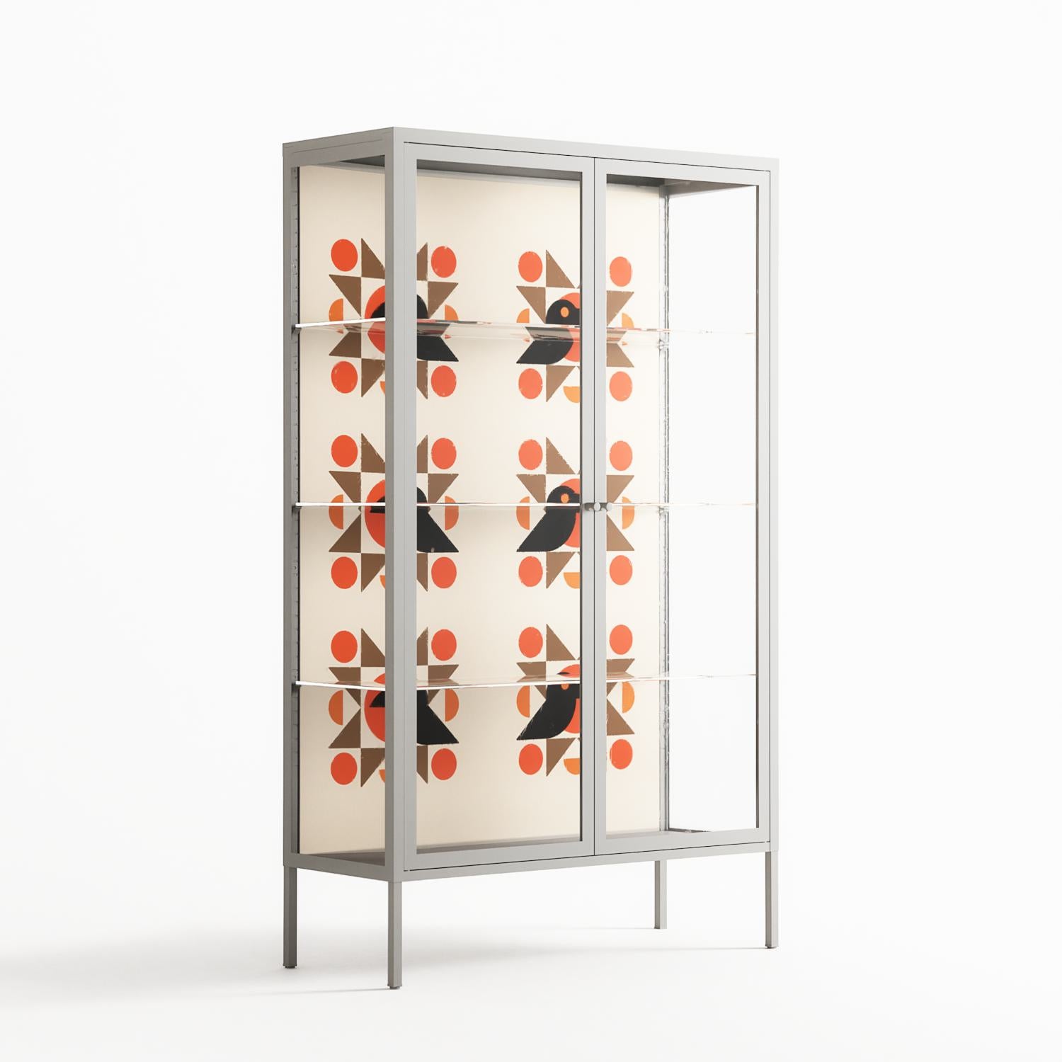 Crow Del Sol - Cabinet - Ethan Fender - Chalk - Clear glass