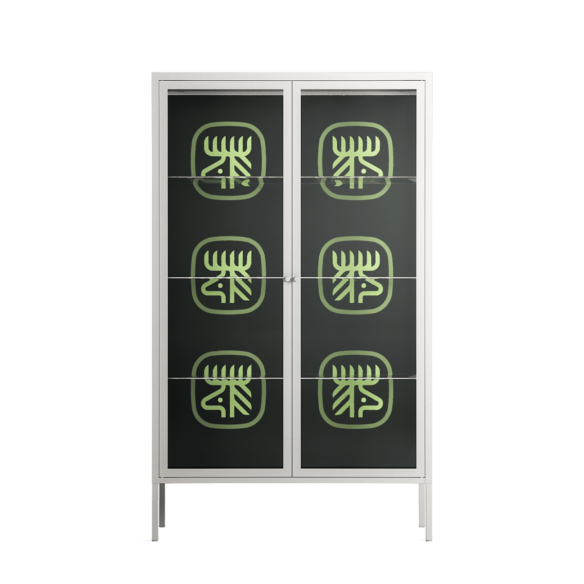 Evergreen Stag - Cabinet - Ethan Fender - Chalk - Clear glass