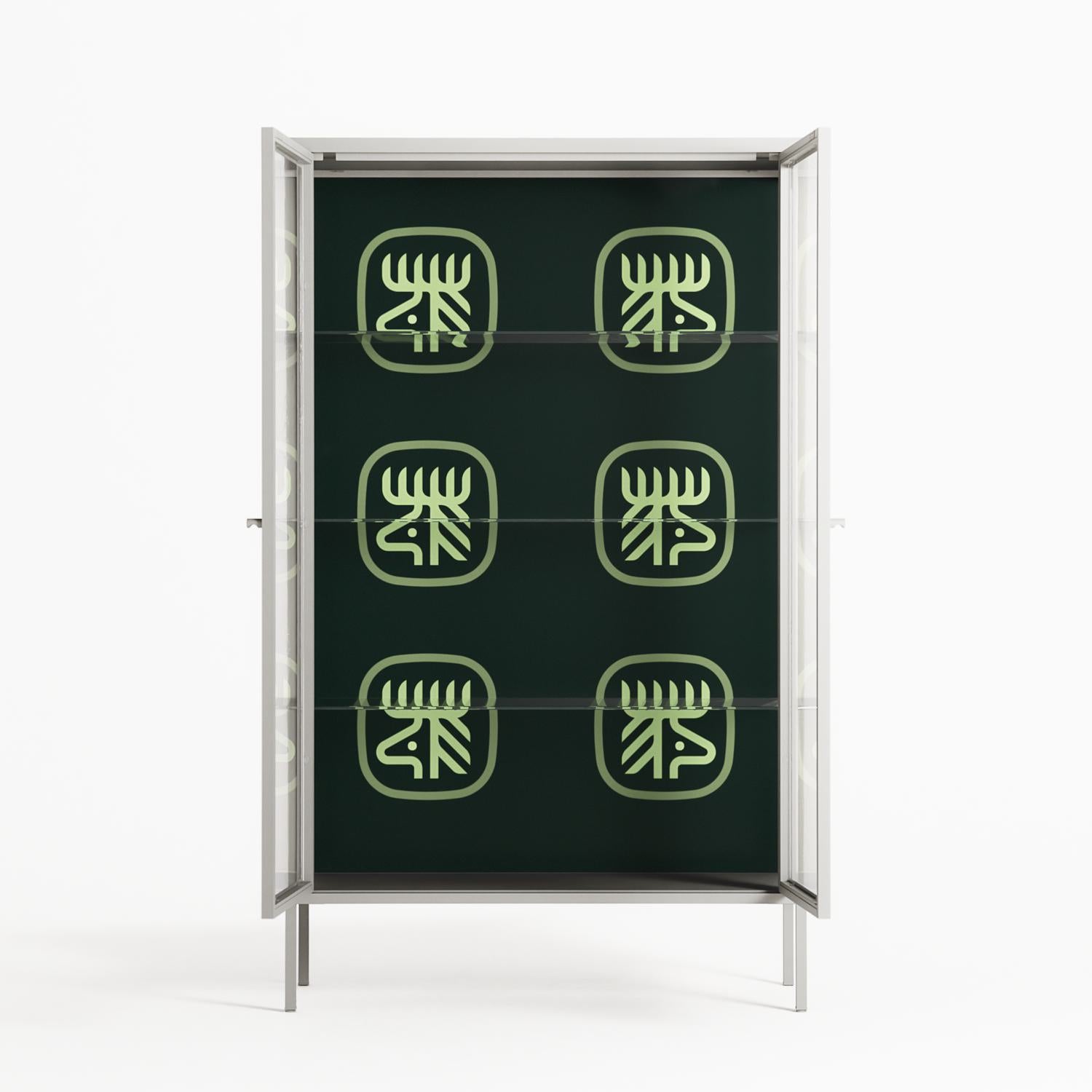 Evergreen Stag - Cabinet - Ethan Fender - Chalk - Clear glass