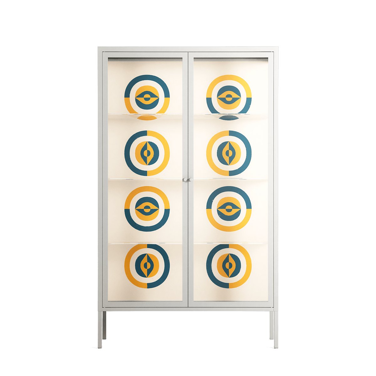 Gleam Dusk - Cabinet - Ethan Fender - Chalk - Clear glass