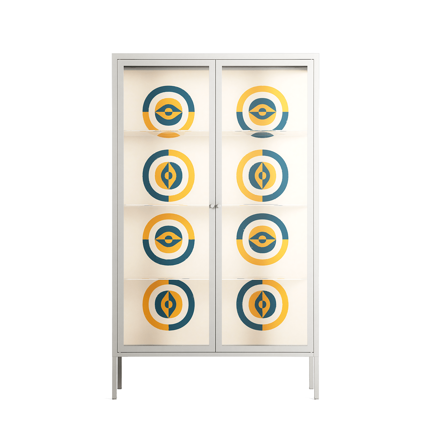Gleam Dusk - Cabinet - Ethan Fender - Chalk - Clear glass