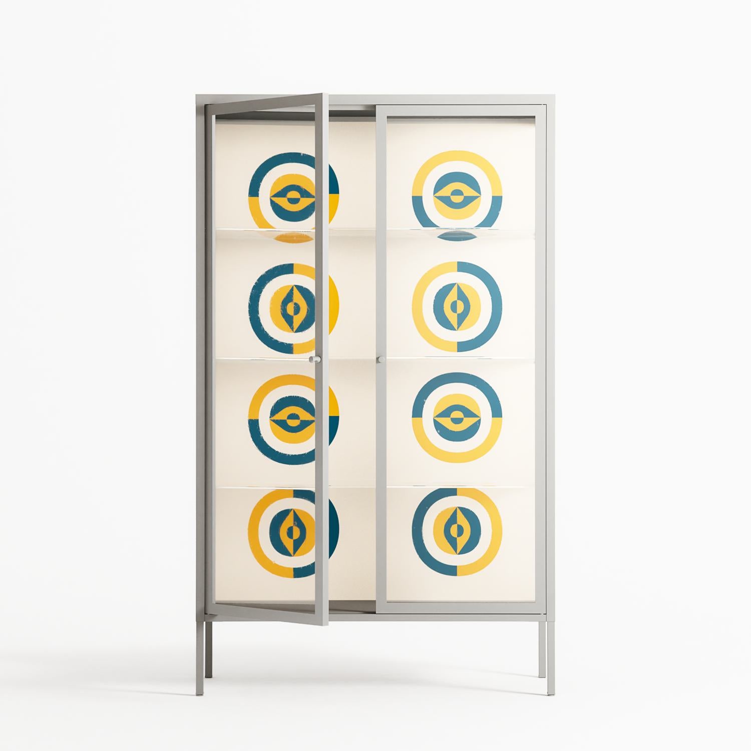 Gleam Dusk - Cabinet - Ethan Fender - Chalk - Clear glass