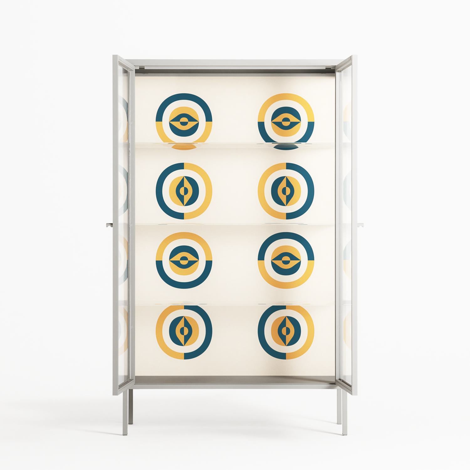 Gleam Dusk - Cabinet - Ethan Fender - Chalk - Clear glass