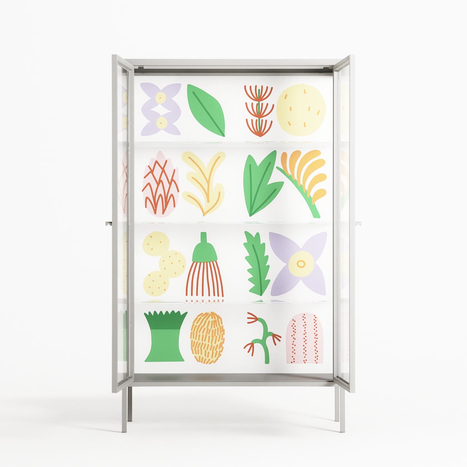 Shapes - Cabinet - Lydia Greaves - Chalk - Clear glass