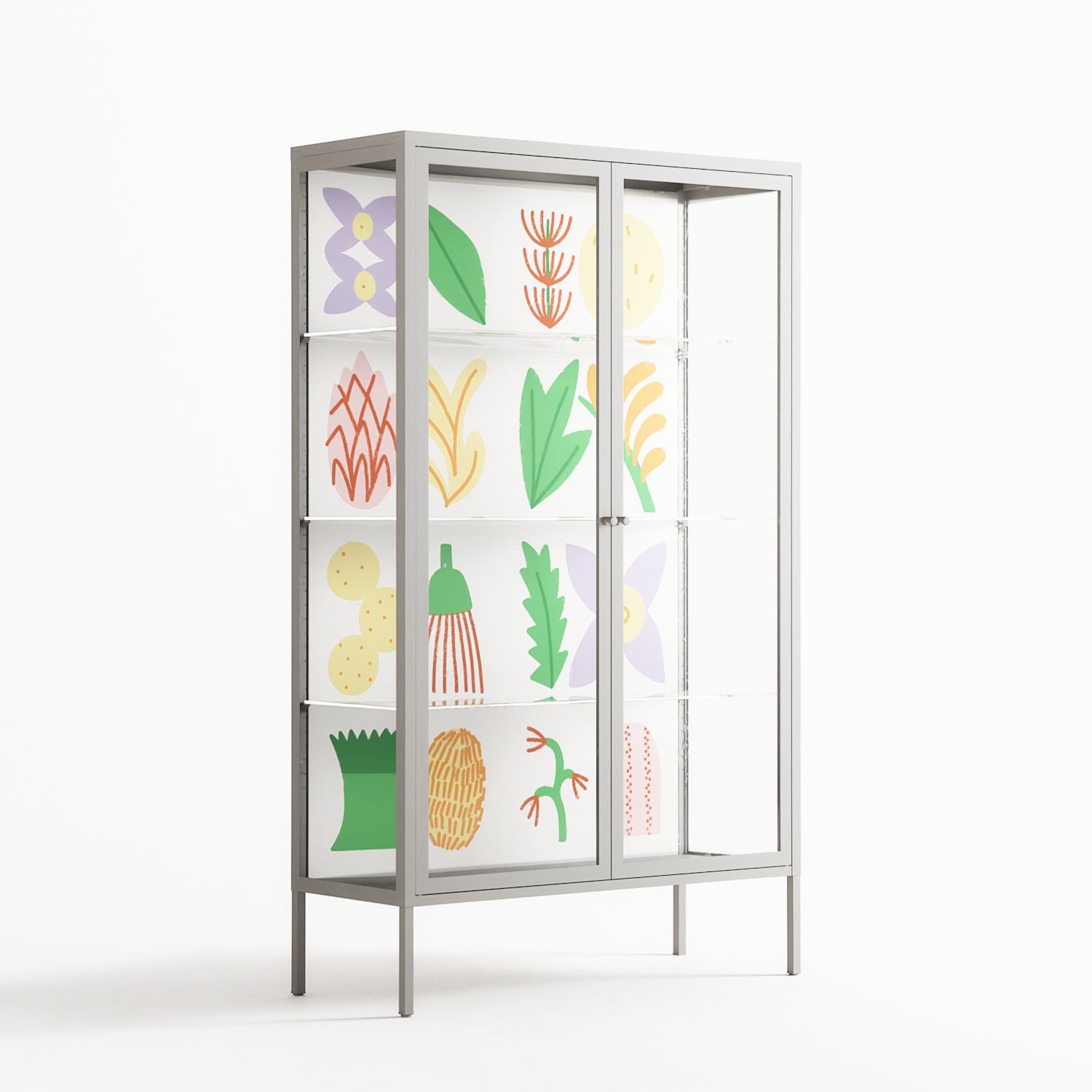 Shapes - Cabinet - Lydia Greaves - Chalk - Clear glass