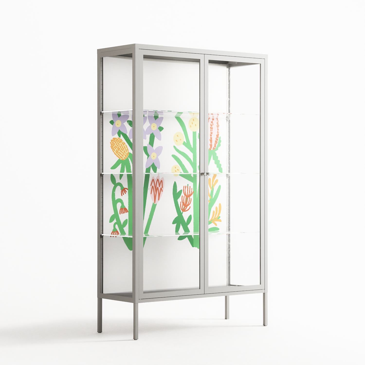 Bouquets - Cabinet - Lydia Greaves - Chalk - Clear glass