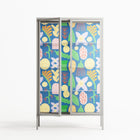 Shapes Blue - Cabinet - Lydia Greaves - Chalk - Clear glass