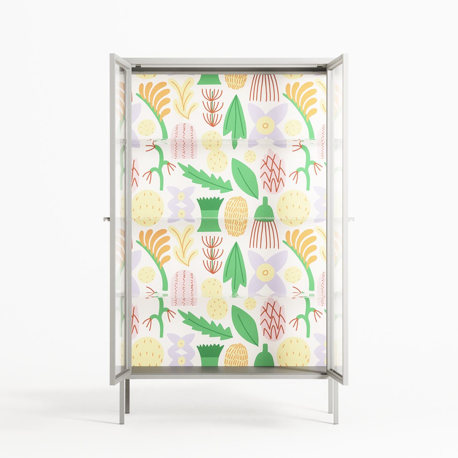 Shapes Cream - Cabinet - Lydia Greaves - Chalk - Clear glass