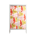 Cats - Cabinet - Lydia Greaves - Chalk - Clear glass