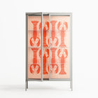 Lobsters - Cabinet - Lydia Greaves - Chalk - Clear glass