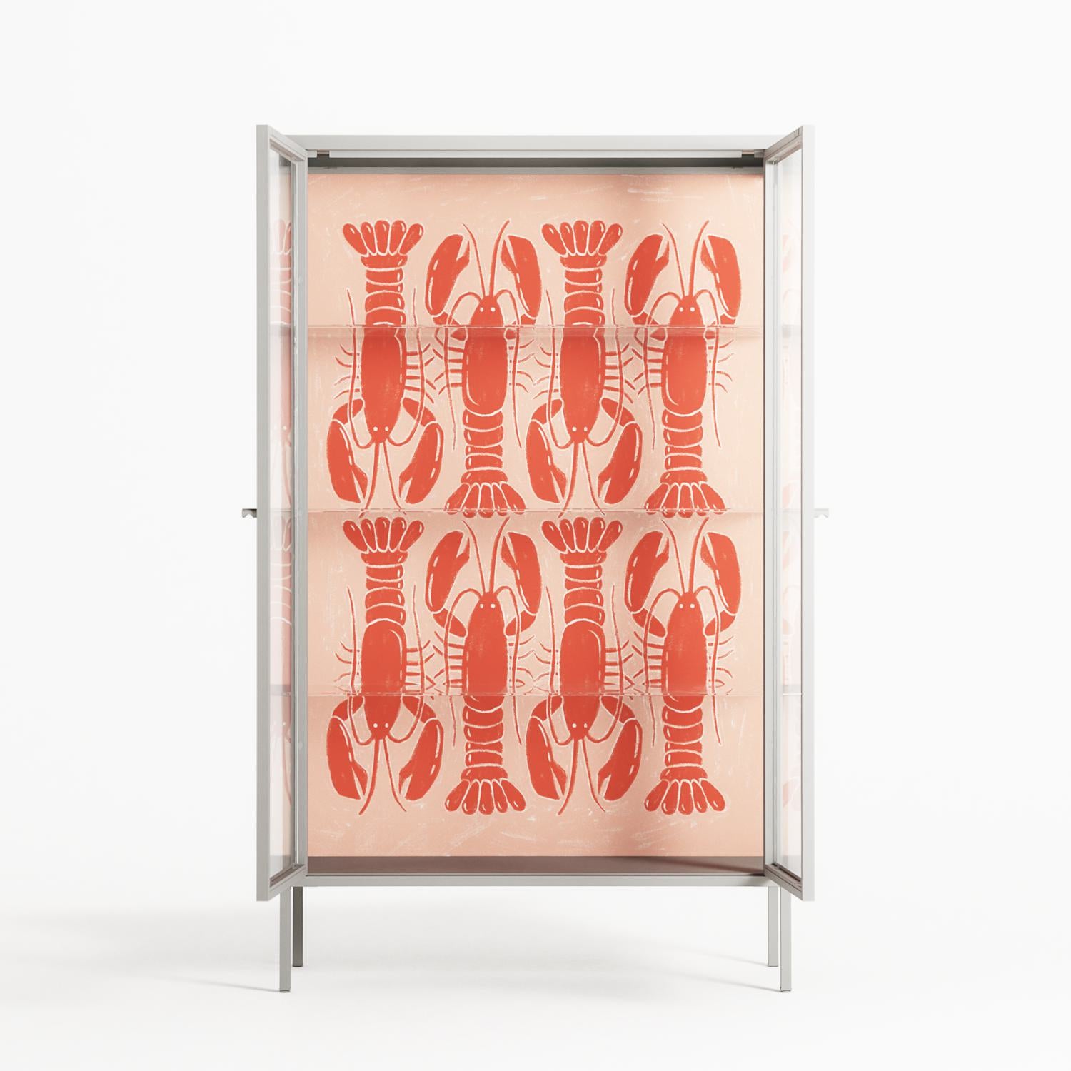 Lobsters - Cabinet - Lydia Greaves - Chalk - Clear glass