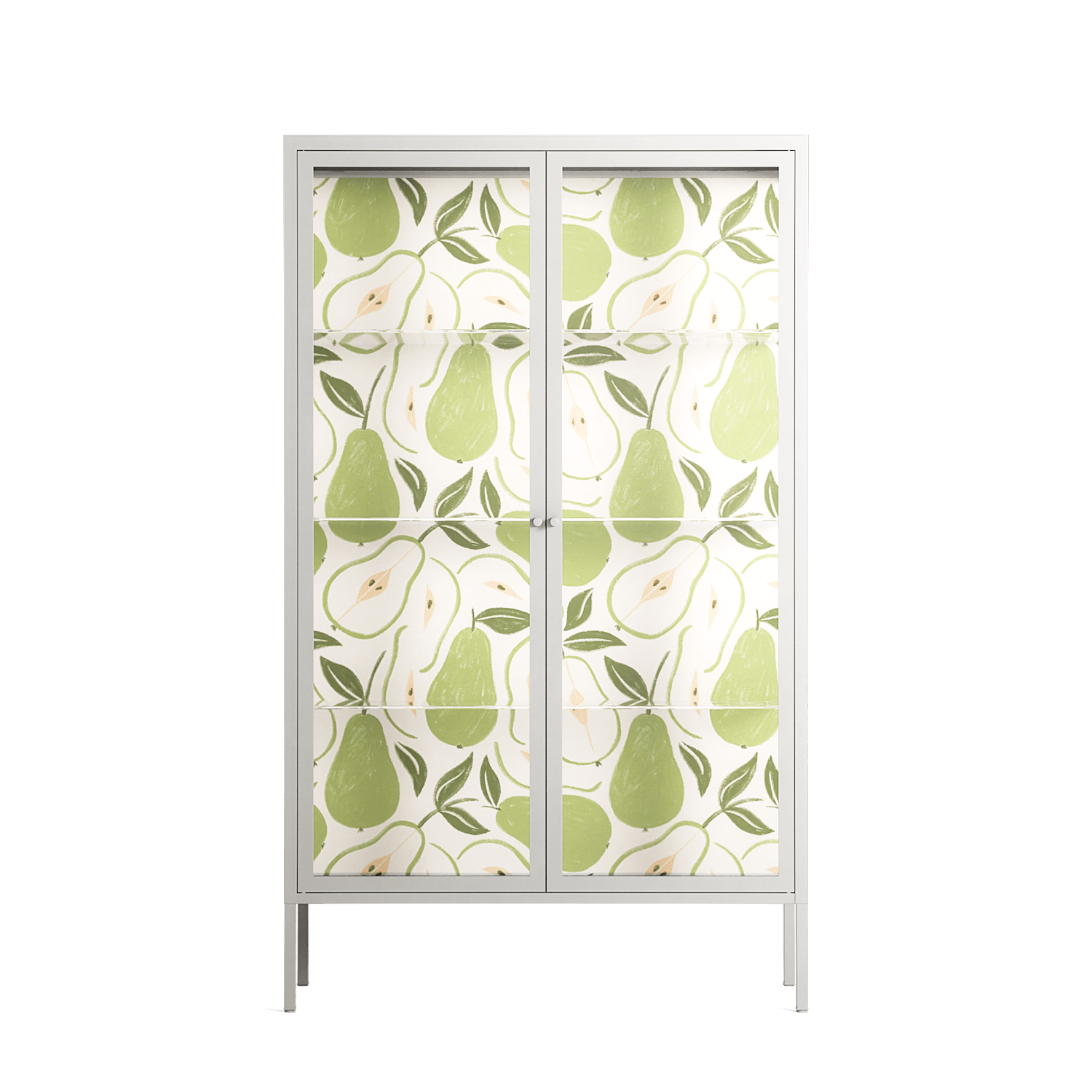 Pears - Cabinet - Lydia Greaves - Chalk - Clear glass