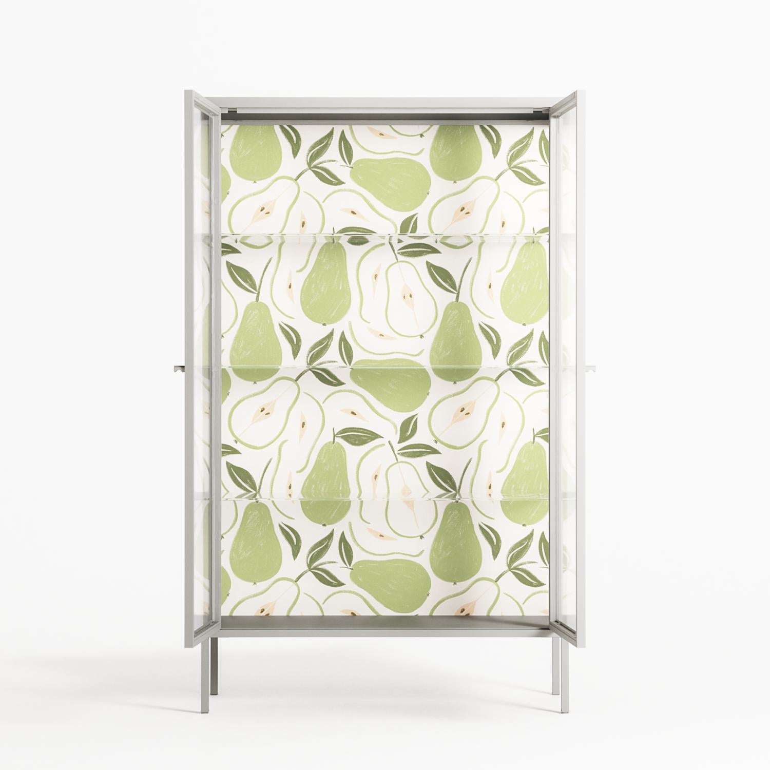 Pears - Cabinet - Lydia Greaves - Chalk - Clear glass