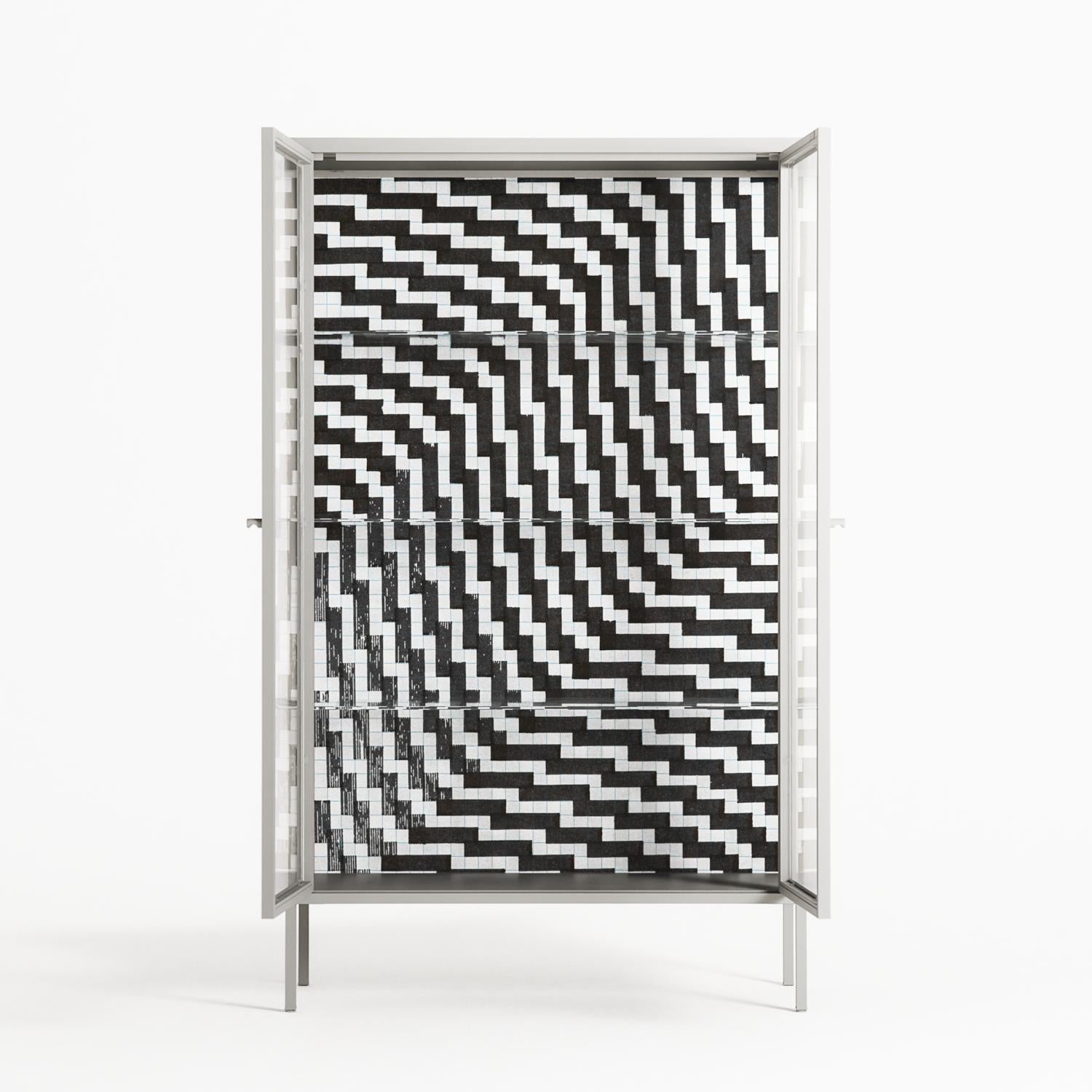 Wave In Wave - Cabinet - Guido De Boer - Chalk - Clear glass