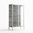 Wave In Wave - Cabinet - Guido De Boer - Chalk - Clear glass