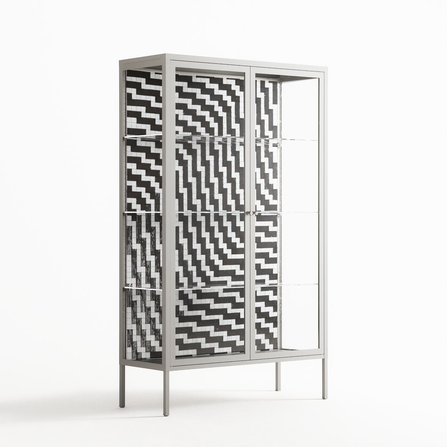 Wave In Wave - Cabinet - Guido De Boer - Chalk - Clear glass