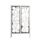 White Flowers - Cabinet - Konrad Blaszczyk - Chalk - Overlay Glass