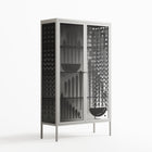 Black Fern - Cabinet - Konrad Blaszczyk - Chalk - Overlay Glass
