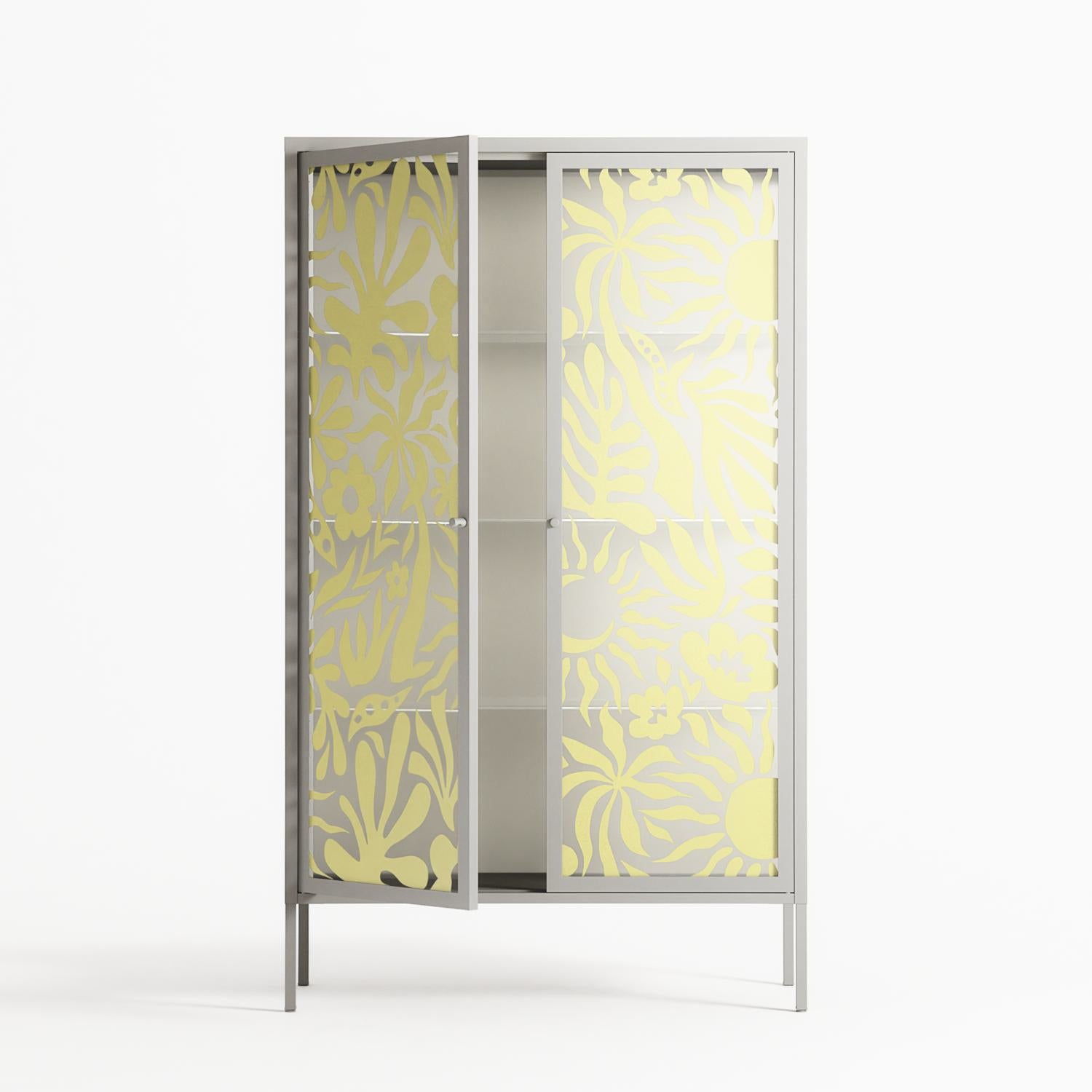 Summer Sensation - Cabinet - Amy Suther - Chalk - Overlay Glass
