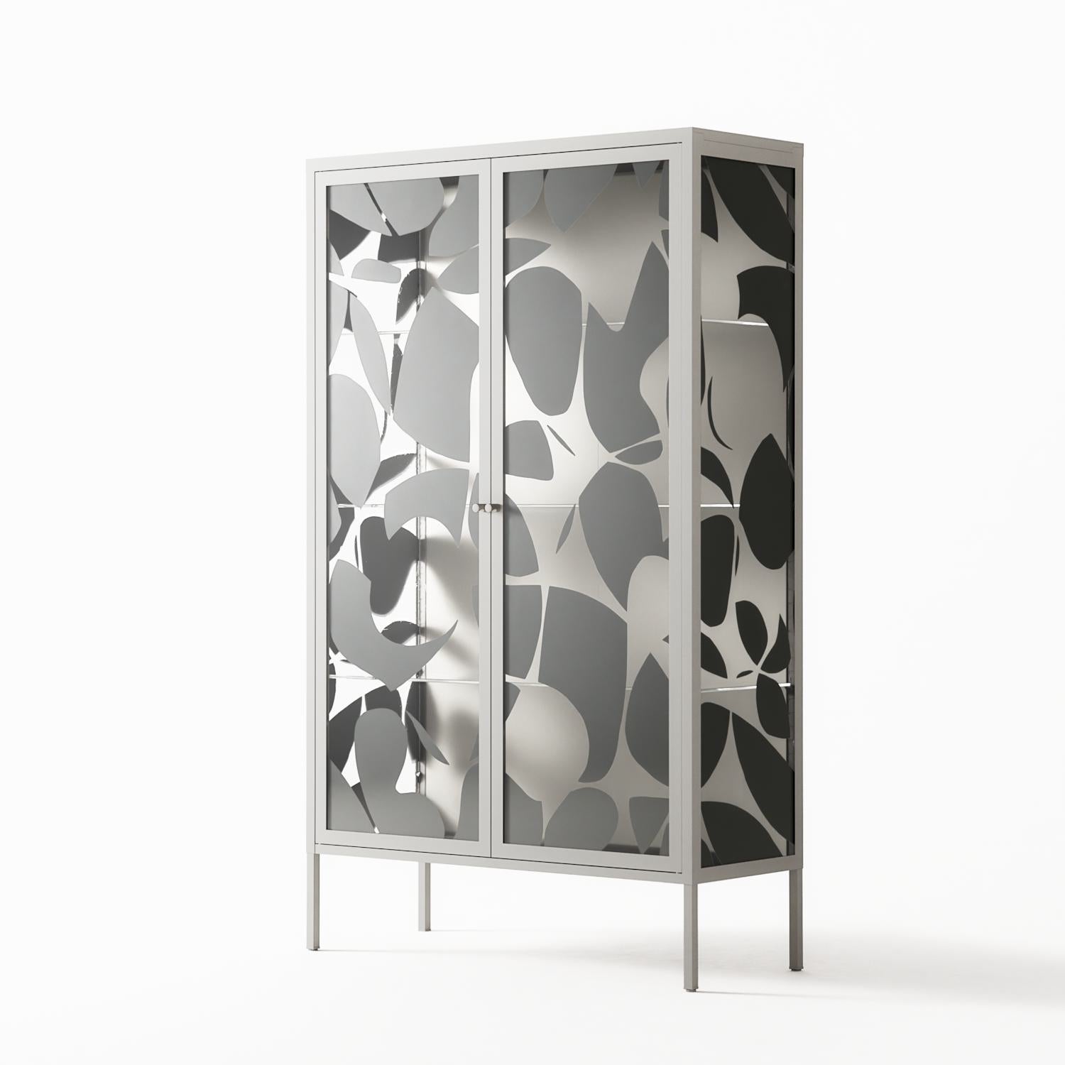Petros - Cabinet - Amy Suther - Chalk - Overlay Glass